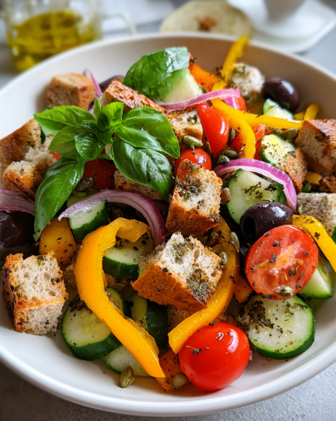 Toskanischer Brotsalat – Frischer Panzanella Genuss aus Italien