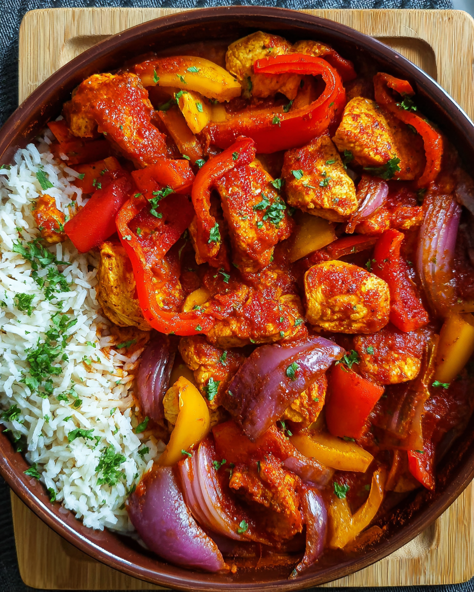 Zartes Ofen-Schaschlik mit Paprika