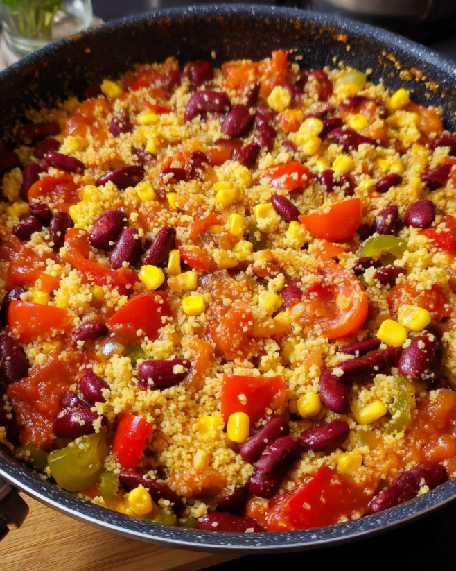 Herzhafte Couscous-Pfanne mit Gemüse