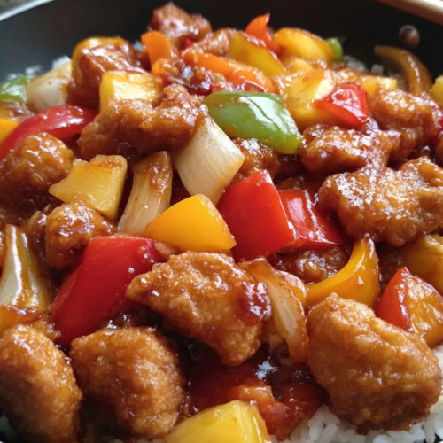 Knuspriges Hähnchen süß-sauer