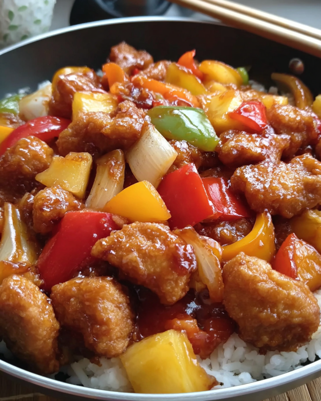 Knuspriges Hähnchen süß-sauer