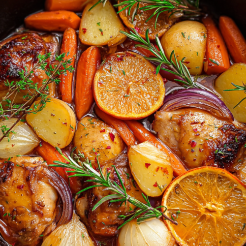 Aromatisches Orangenhuhn mit Gemüse