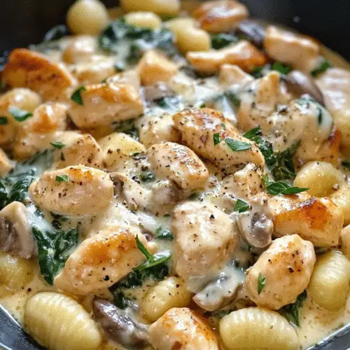 Cremige Gnocchi-Hähnchen-Pfanne