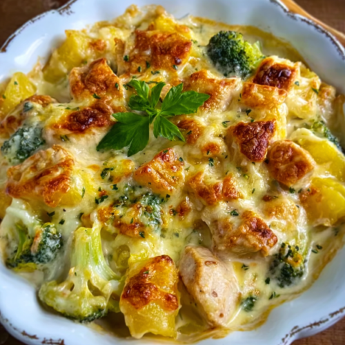 Cremiger Hähnchen-Brokkoli-Auflauf – Sommerlich & lecker