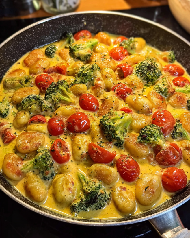 Cremige Gnocchi-Pfanne mit Gemüse