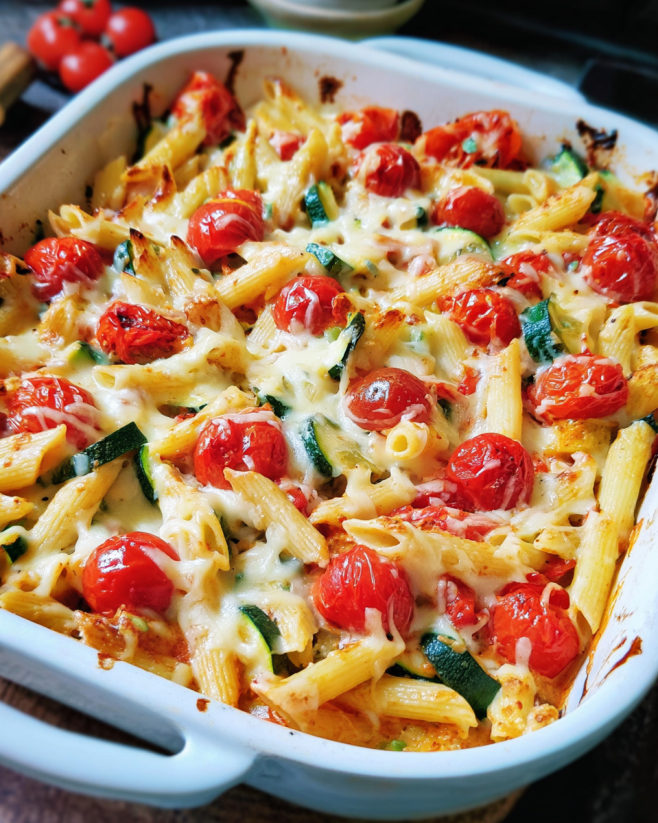 Cremiger vegetarischer Nudelauflauf – einfach & lecker