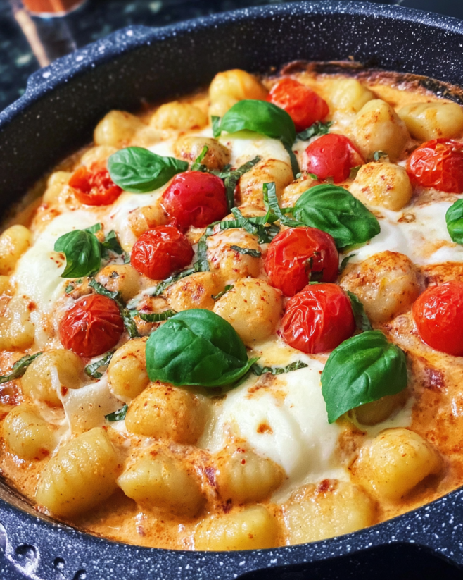Cremiger Gnocchi Mozzarella Auflauf