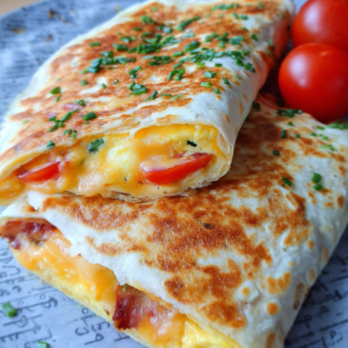 Frühstückswrap mit Ei und Käse