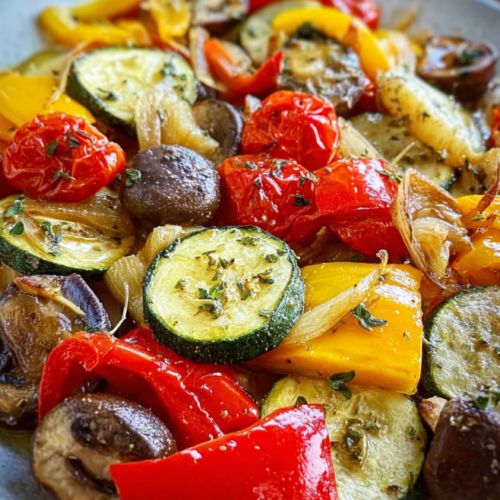 Bunte Antipasti mit Ofengemüse