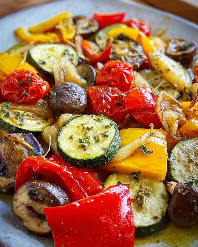 Bunte Antipasti mit Ofengemüse