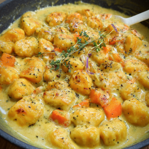 Cremige Kürbis-Gnocchi mit Curry