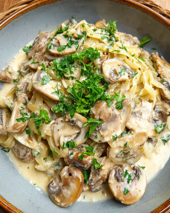Cremige Rahmchampignons
