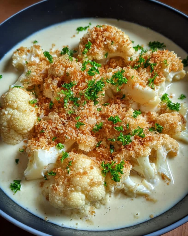 Blumenkohl mit cremiger heller Soße