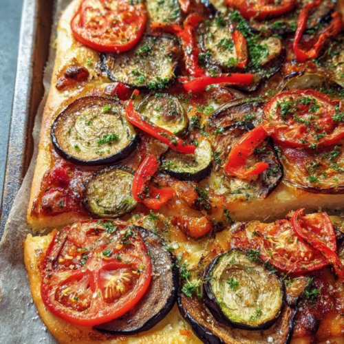 Tomaten-Auberginen-Focaccia