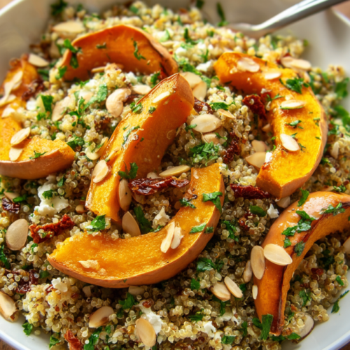 Herzhafter Hokkaido-Quinoa-Salat