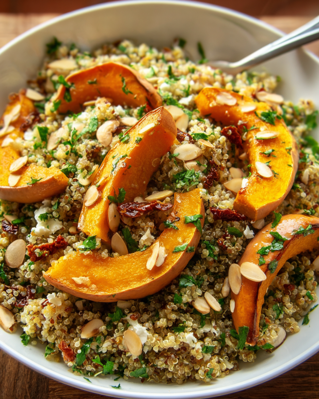 Herzhafter Hokkaido-Quinoa-Salat