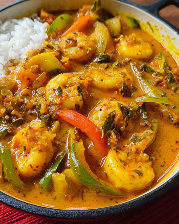Aromatisches Curry mit Garnelen