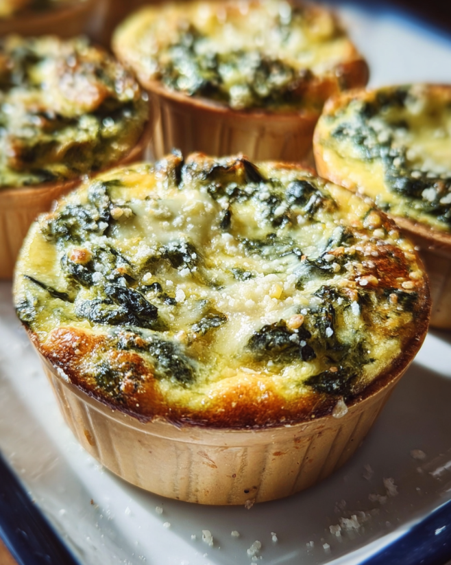 Herzhafte Spinat-Parmesan-Tartes