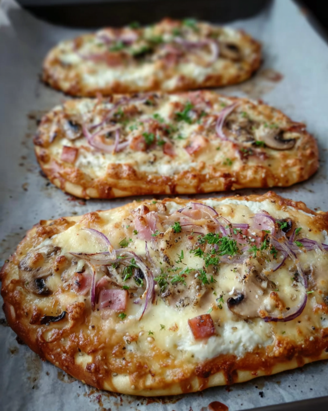 Knusprige Laugen-Pizza Fladen
