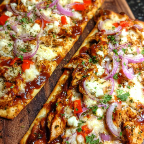 BBQ Hähnchen-Flatbread Genuss