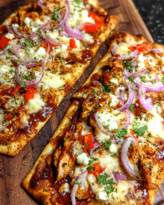 BBQ Hähnchen-Flatbread Genuss