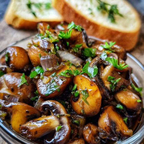 Aromatische marinierte Champignons