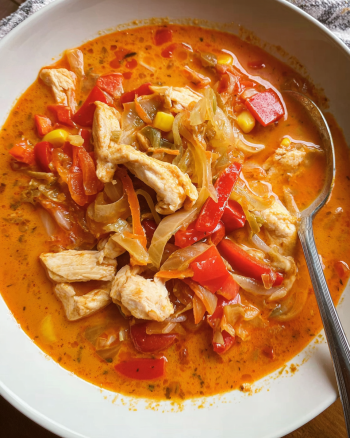 Cremige Low Carb Gyros-Suppe