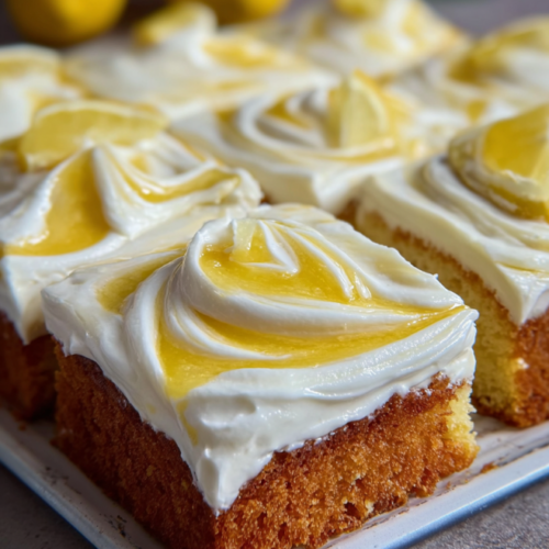 Zitronenkuchen mit Frischkäsefrosting