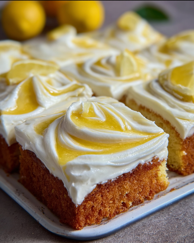 Zitronenkuchen mit Frischkäsefrosting