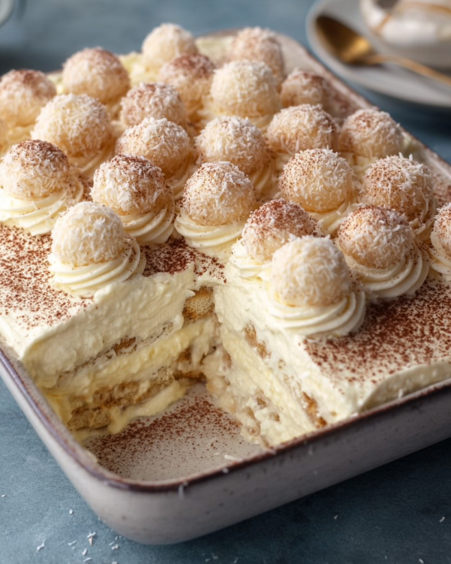 Cremiges Raffaello Tiramisu Dessert