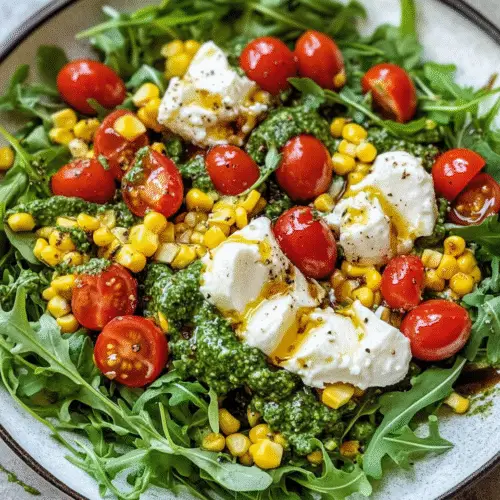 Cremiger Rucola-Burrata Salat