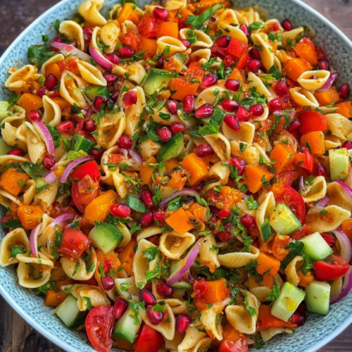 Orientalischer Nudelsalat mit Gemüse