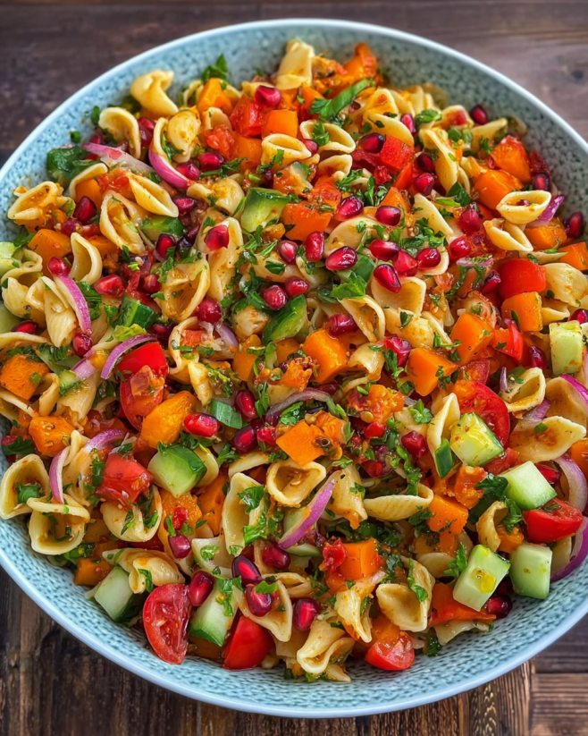 Orientalischer Nudelsalat mit Gemüse