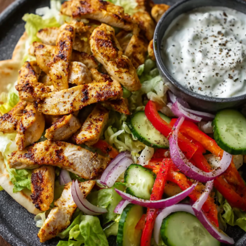 Leichtes Gyros mit Frischem Salat