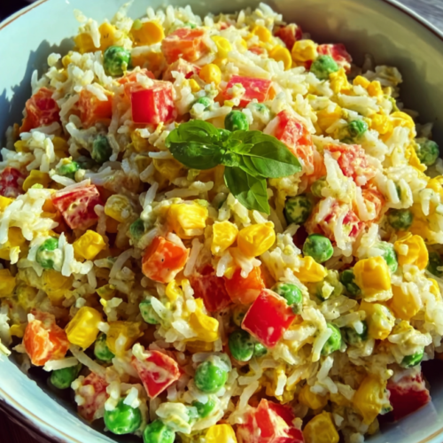 Bunter Curry-Reissalat Genuss