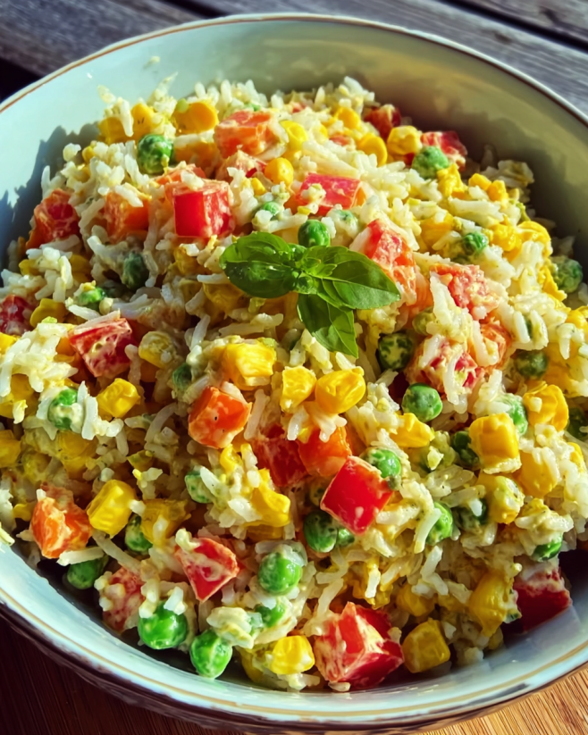 Bunter Curry-Reissalat Genuss