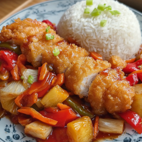 Knuspriges Hähnchen süß-sauer