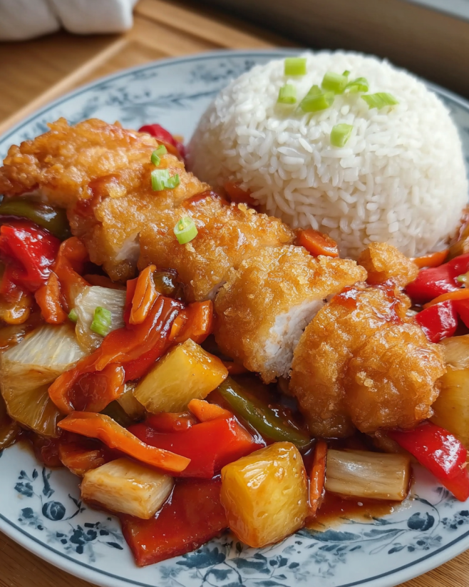 Knuspriges Hähnchen süß-sauer