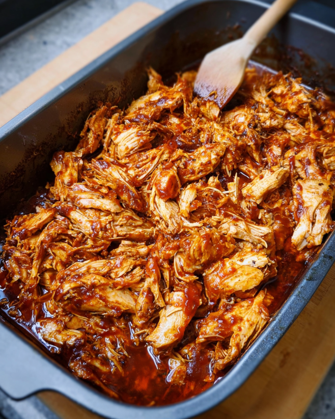 Zartes Pulled Chicken aus dem Ofen