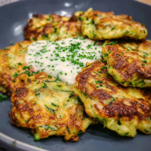 Knusprige Zucchini-Käse-Puffer