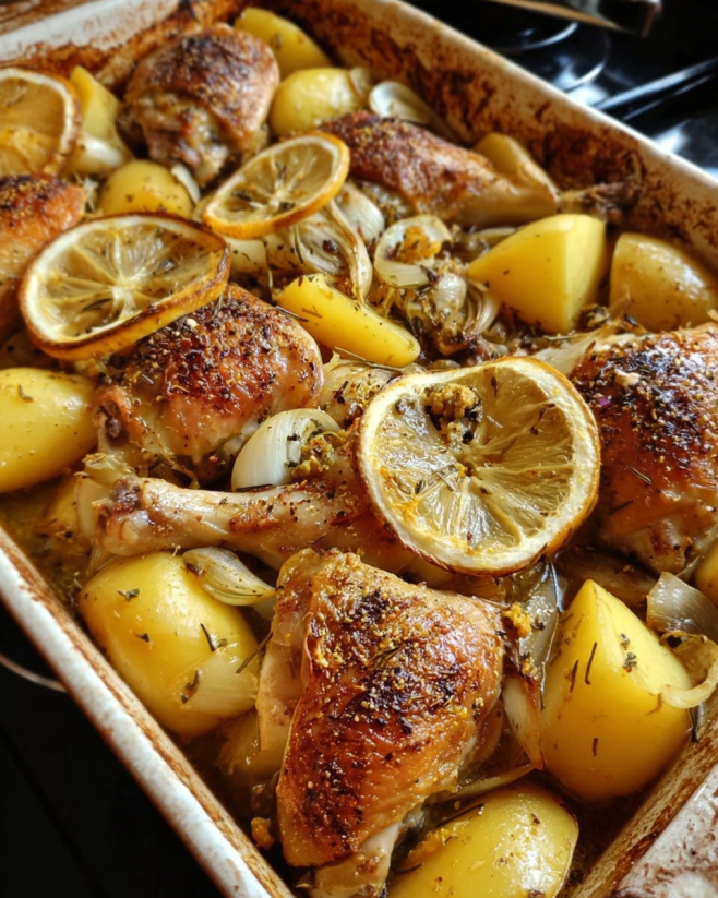 Knuspriges Griechisches Ofenhähnchen