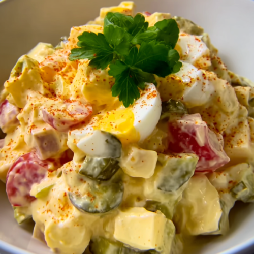 Herzhafter Abendbrot-Salat mit Ei