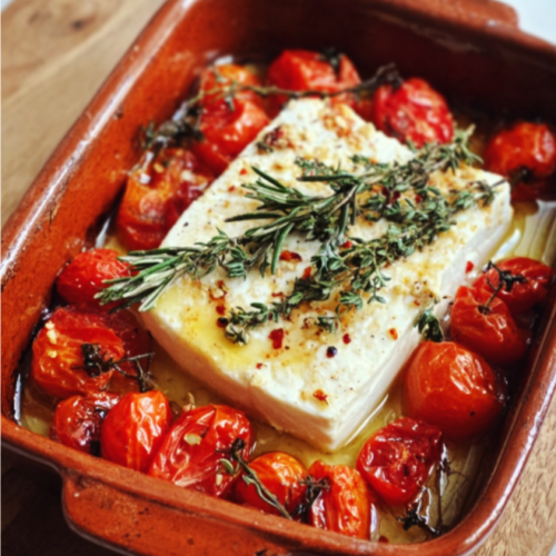 Ofengebackener Schafskäse mit Tomaten