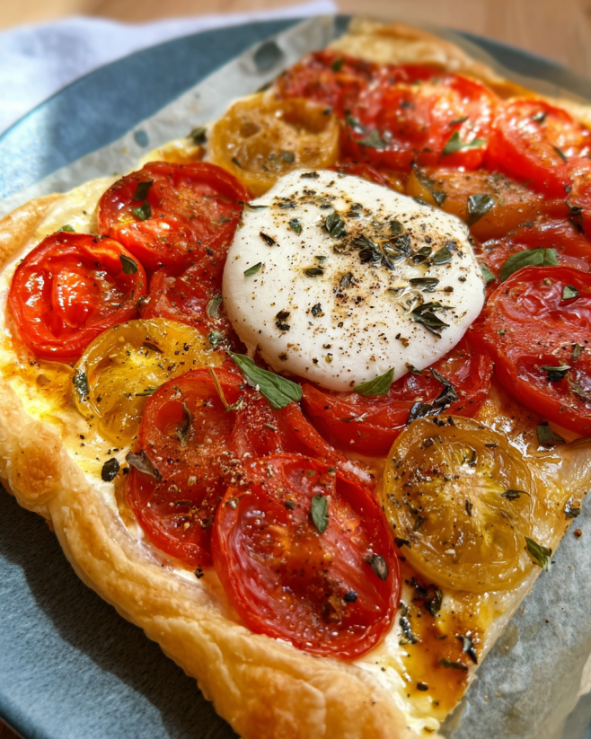 Knusprige Tomaten-Blätterteig Tarte