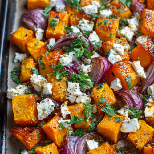 Ofenkürbis mit Feta Genuss