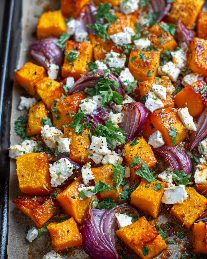 Ofenkürbis mit Feta Genuss
