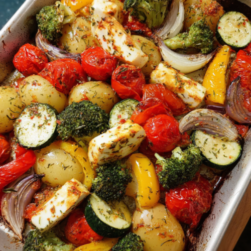 Bunter Halloumi Gemüseauflauf
