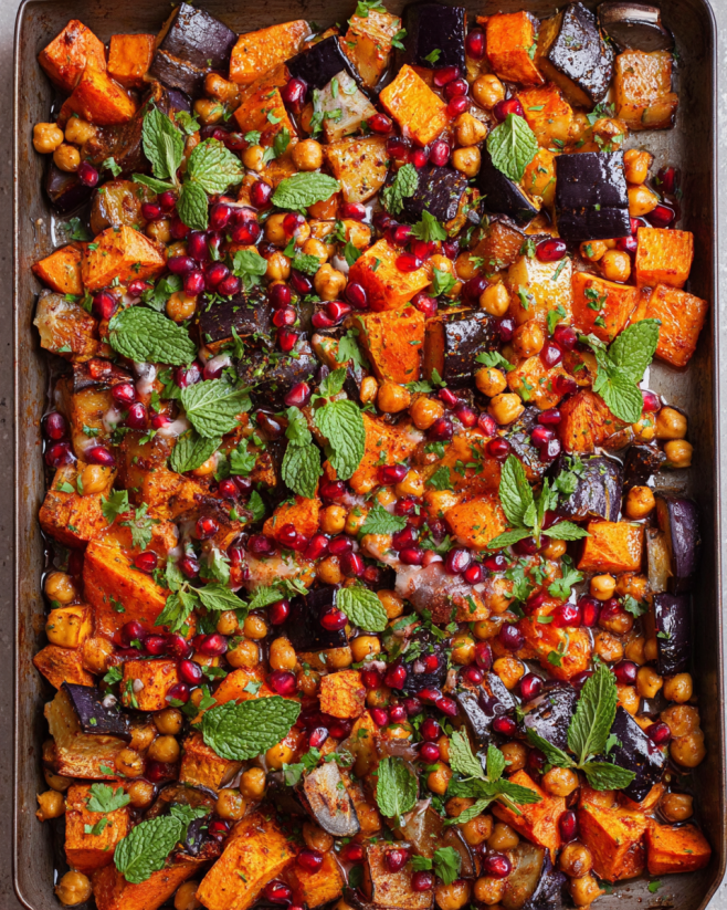Würziger Harissa-Gemüseauflauf