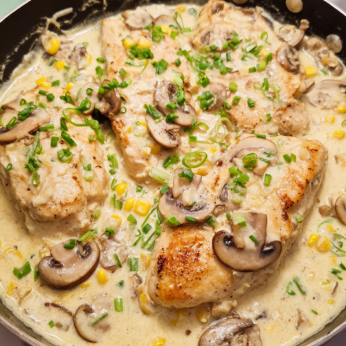 Cremiges Hähnchen mit Mais