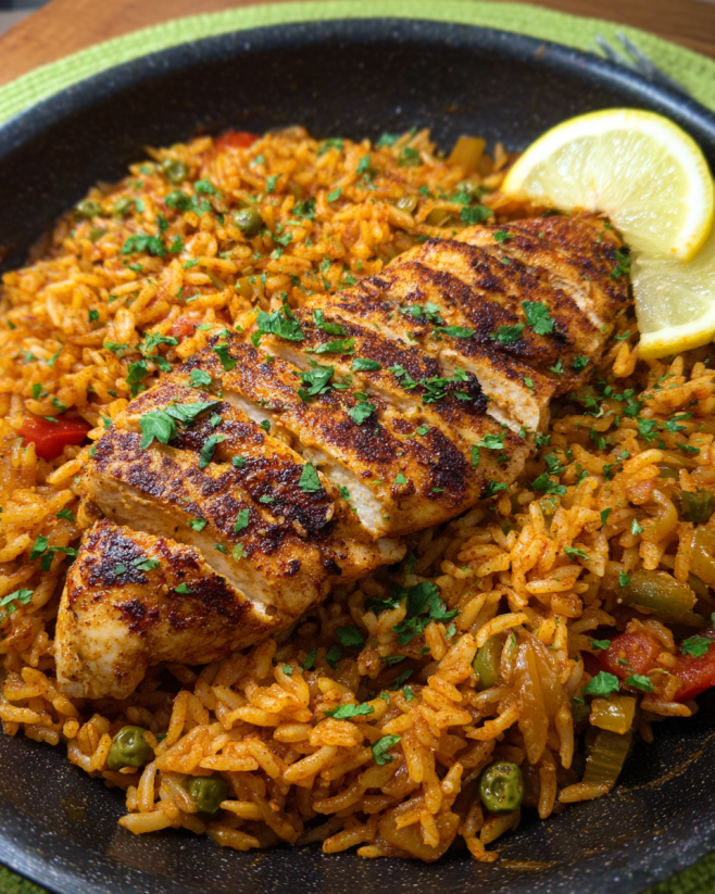 Spanisches Hähnchen mit Reis